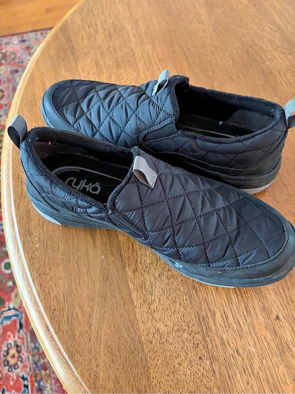 Ryka Pursuit Quilted Slip-On Women's Sneakers in Black 9